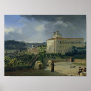 Póster Vista del chalet Medici, Roma, 1813