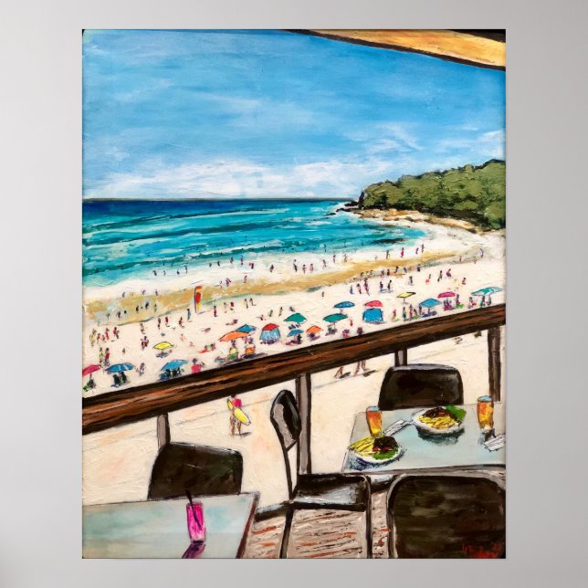 Póster Vista del club de surf Noosa (Frente)