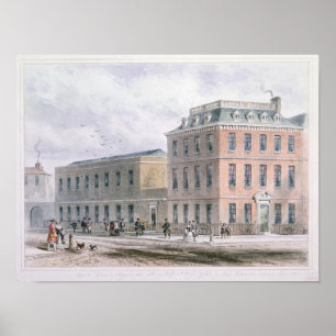 Póster Vista del cuadrado de Soho y de la casa de