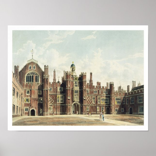 Póster Vista del Cuadrangla en el Palacio Hampton Court d (Frente)