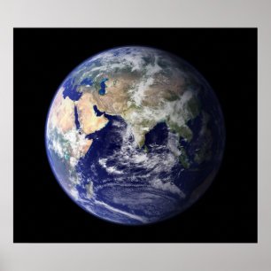 Póster Vista del este de mármol azul del poster de la