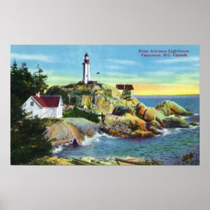 Póster Vista del faro 2 de Atkinson del punto