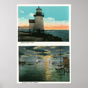 Póster Vista del faro de Brant Point