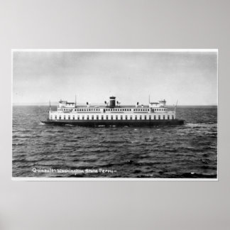 Póster Vista del ferry de Quinault