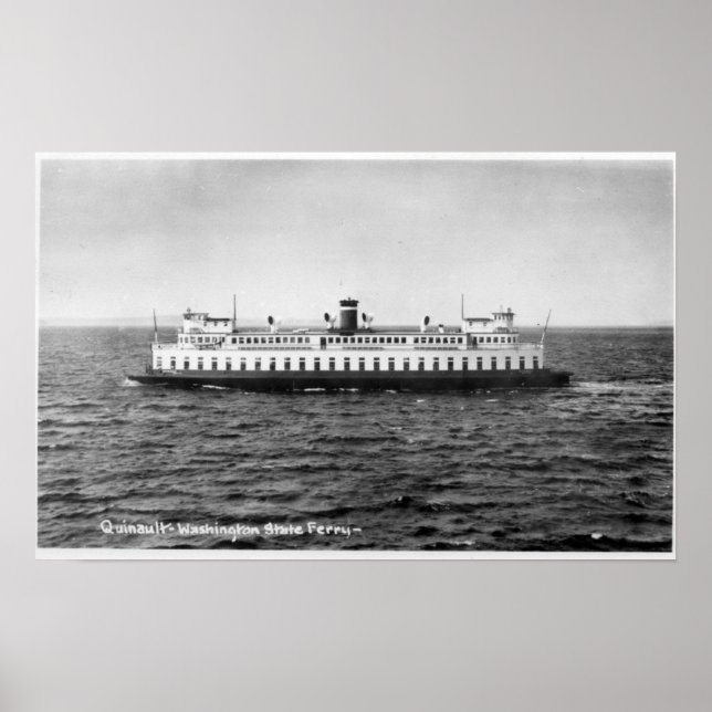 Póster Vista del ferry de Quinault (Frente)