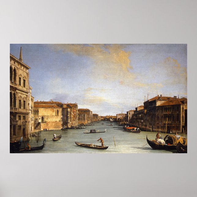 Póster Vista del Gran Canal, Venecia - Canaletto (Frente)