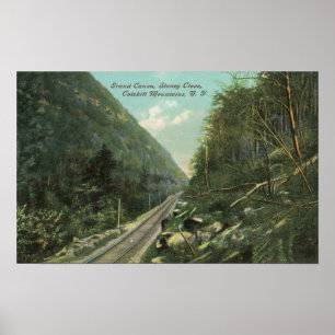 Póster Vista del Gran Cañón y del clavo de Stoney