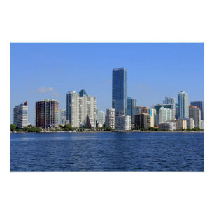 Póster Vista del horizonte de Miami