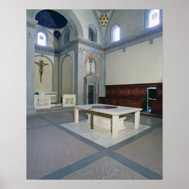 Póster Vista del interior, construida c.1420-29 (foto) (Frente)