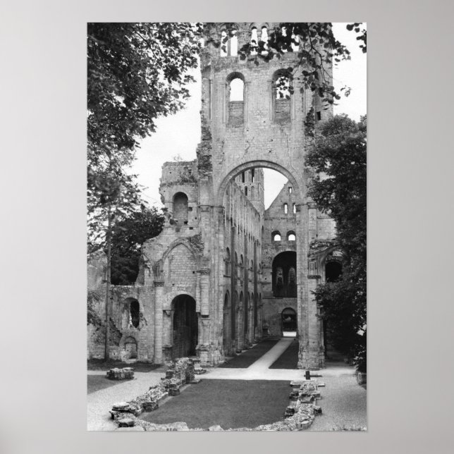 Póster Vista del interior de la iglesia, c.1052-67 (Frente)