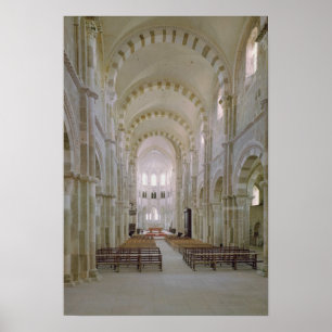 Póster Vista del interior de la nave, c.1120-50