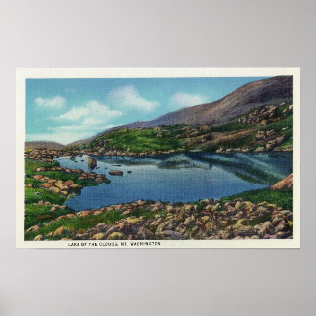 Póster Vista del lago de las nubes (Frente)