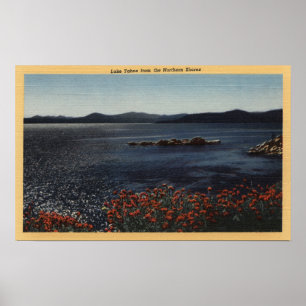 Póster Vista del lago de las orillas septentrionales