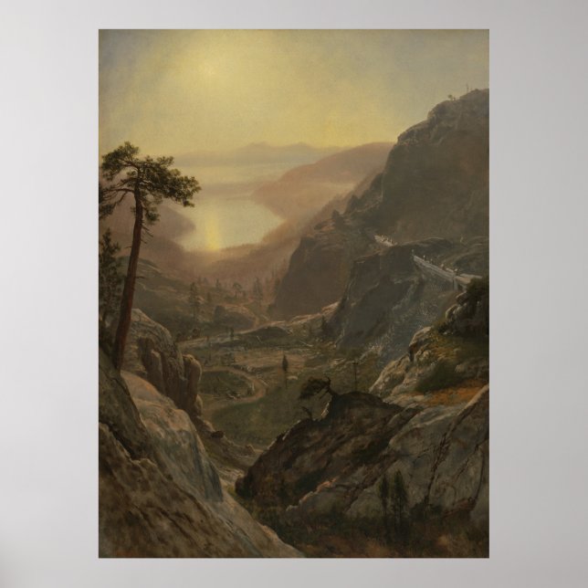 Póster Vista del lago Donner, California (Frente)