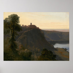 Póster Vista del lago Nemi - Jules Coignet Bella Artes
