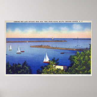 Póster Vista del lago Ontario