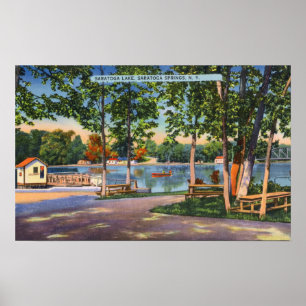 Póster Vista del lago Saratoga