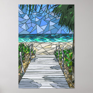 Póster Vista del mar Mosaico 288