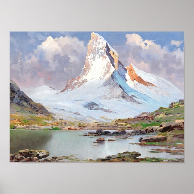 Póster Vista del Matterhorn (Frente)