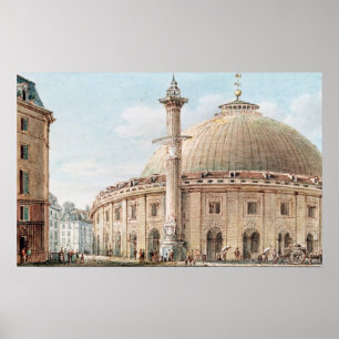 Póster Vista del mercado de cereales