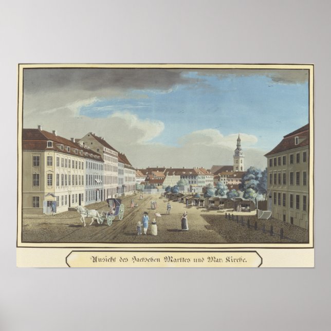 Póster Vista del mercado de Hackescher (Frente)