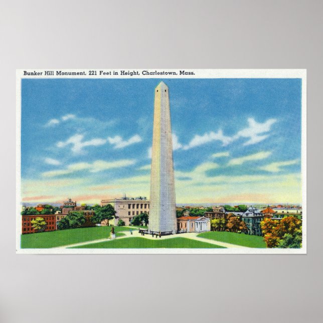 Póster Vista del Monumento a Bunker Hill (Frente)