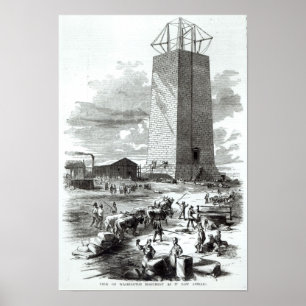 Póster Vista del monumento a Washington