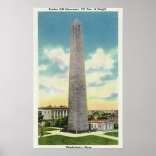 Póster Vista del monumento del Bunker Hill # 2