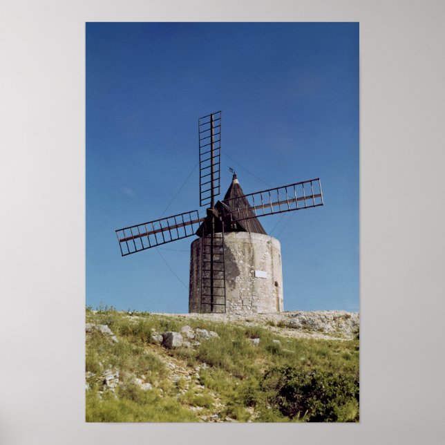 Póster Vista del Moulin de Daudet (Frente)
