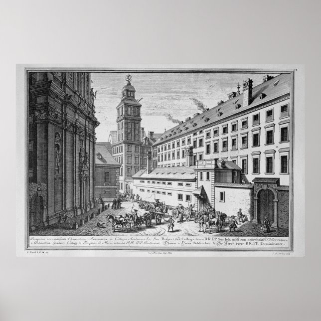 Póster Vista del nuevo observatorio en los jesuitas (Frente)