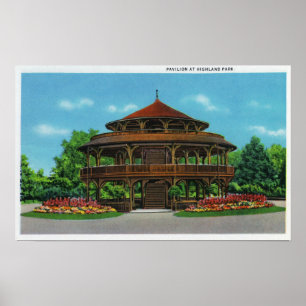 Póster Vista del Pabellón de Highland Park