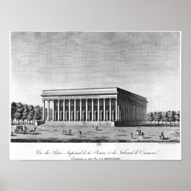Póster Vista del Palacio Imperial de Bourse (Frente)