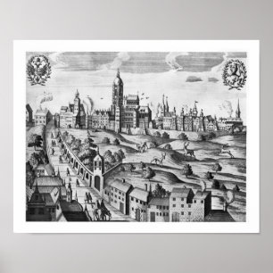 Póster Vista del Palacio Imperial y de Praga
