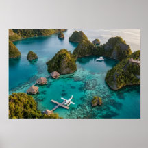 Vista del paraíso de las islas Raja Ampat Piaynemo