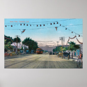 Póster Vista del parque de Idora de StreetOakland, CA