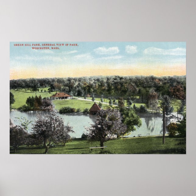 Póster Vista del Parque Green Hill (Frente)