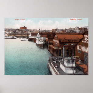 Póster Vista del paseo marítimo