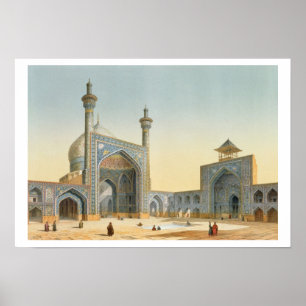 Póster Vista del patio del Mesdjid-i-Shah, Isfah