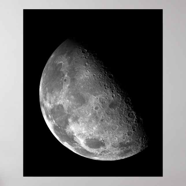 Póster Vista del polo norte de la Luna (Frente)