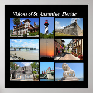 Póster Vista del Poster de St. Augustine Florida