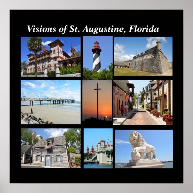 Póster Vista del Poster de St. Augustine Florida (Frente)