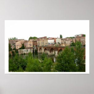 Póster Vista del puente antiguo (foto)