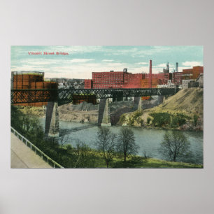 Póster Vista del puente de la calle de Vincent