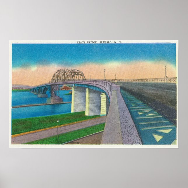 Póster Vista del Puente de la Paz (Frente)