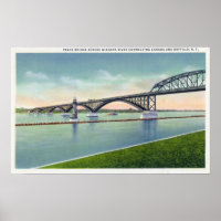 Vista del Puente de la Paz sobre el Río Niagara