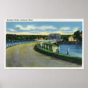 Póster Vista del puente de Southport