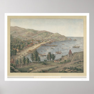 Póster Vista del puerto de Avalon, isla de Santa Catalina