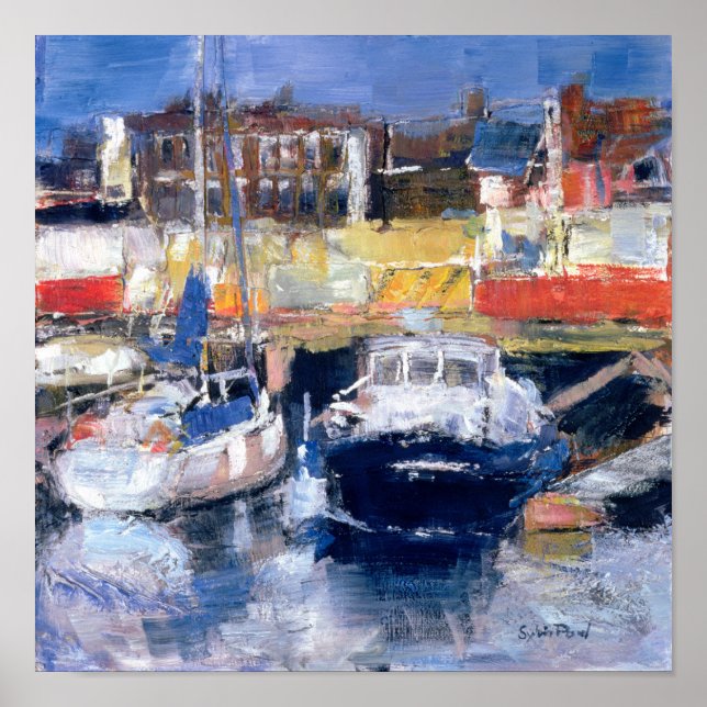 Póster Vista del puerto de Lowestoft (Frente)