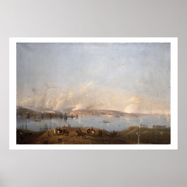 Póster Vista del puerto de Sebastopol durante el crimen (Frente)