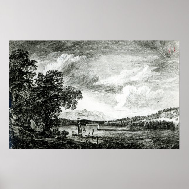 Póster Vista del río de Pakepsey de Hudson (Frente)